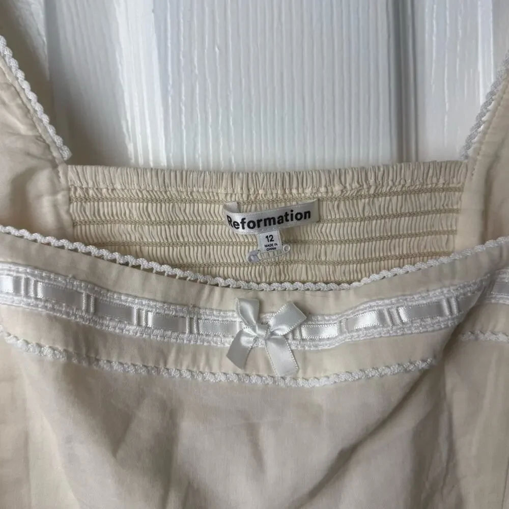 Reformation Amalie Top in Cream 12